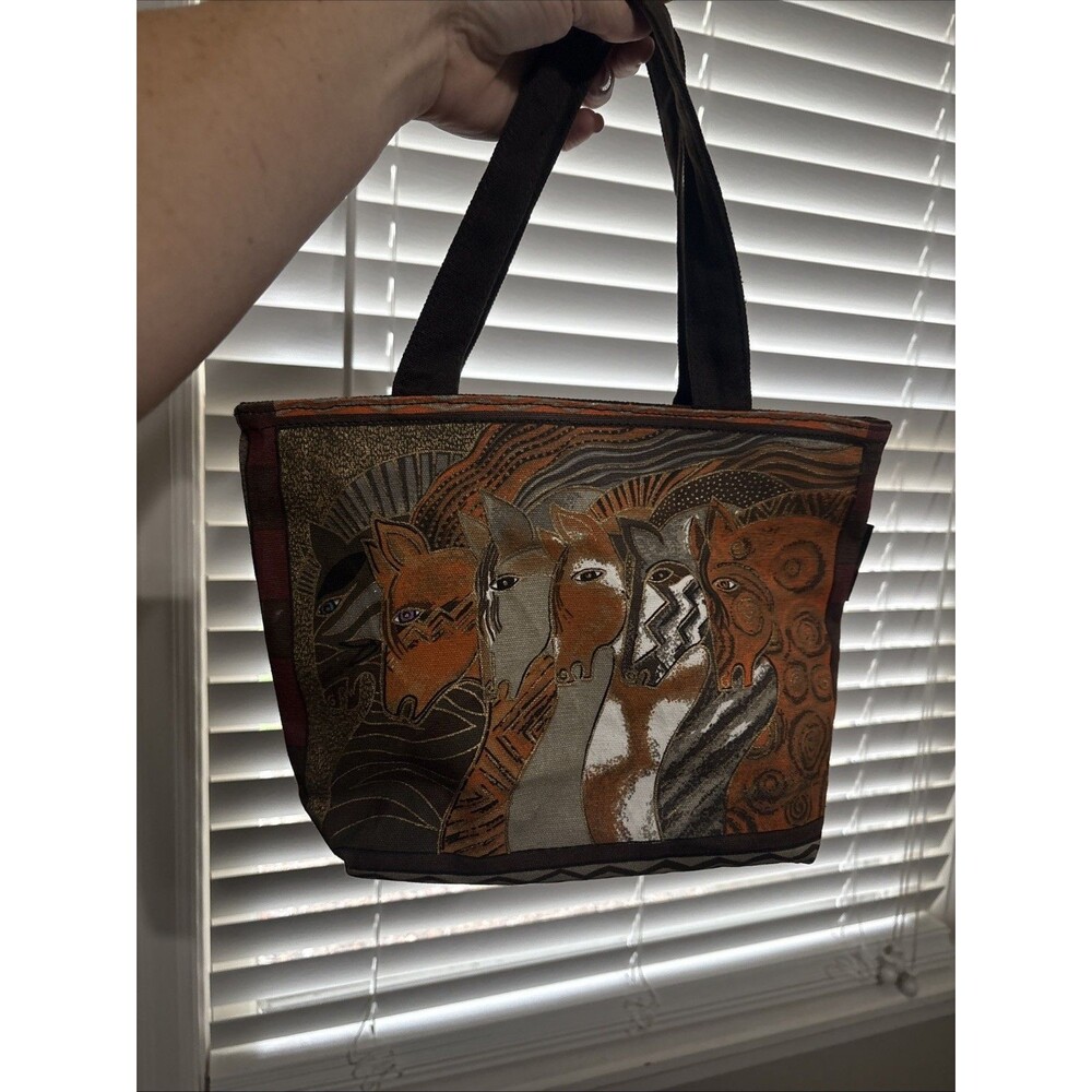 Laurel Burch Moroccan Mares Horse Canvas Purse Tote Handbag